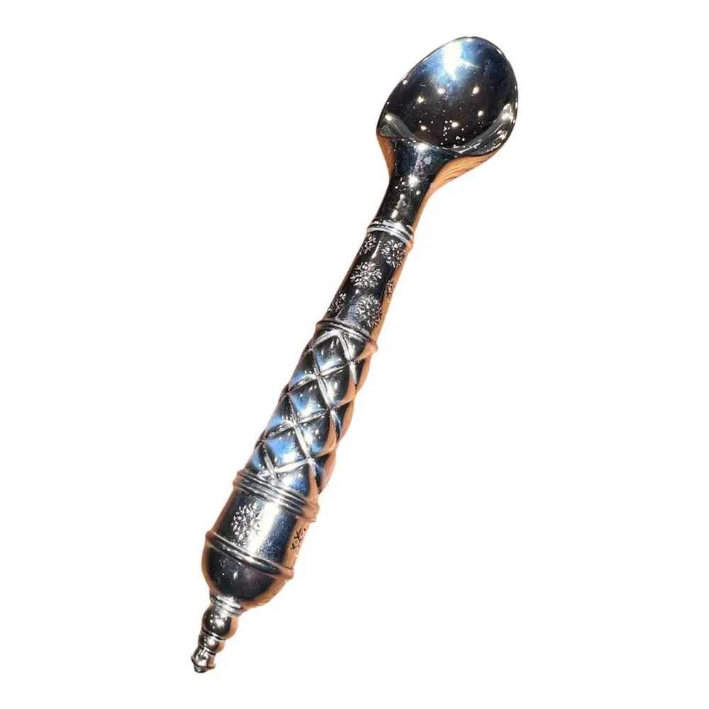 VTG Towle Christmas Ice Cream Scooper Scoop Silver Snowflake Design Rare Piece